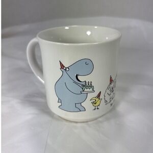 Vintage Sandra Boynton Hippo Birdie Two Ewes Birthday Coffee Mug Recycled Paper